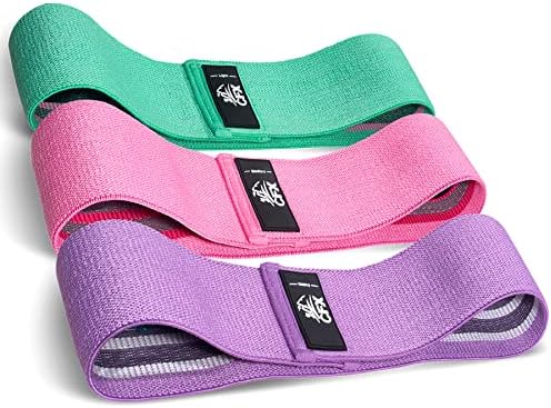 CFX Resistance Bands Set, Exercise Bands with Non-Slip Design for Hips & Glutes, 3 Levels Workout Bands for Women and Men, Booty Bands for Home Fitness, Yoga, Pilates