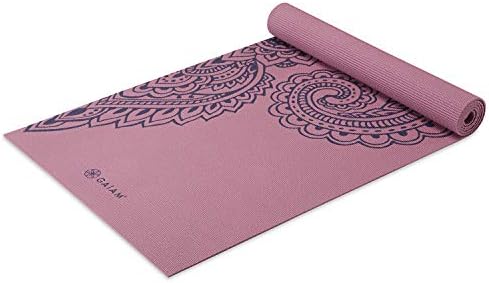 Gaiam Yoga Mat - Premium 5mm Print Thick Non Slip Exercise & Fitness Mat for All Types of Yoga, Pilates & Floor Workouts (68" x 24" x 5mm)