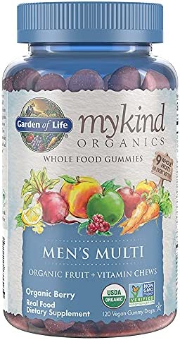 Garden of Life mykind Organics Men's Gummy Vitamins Multi Berry, 120 Count