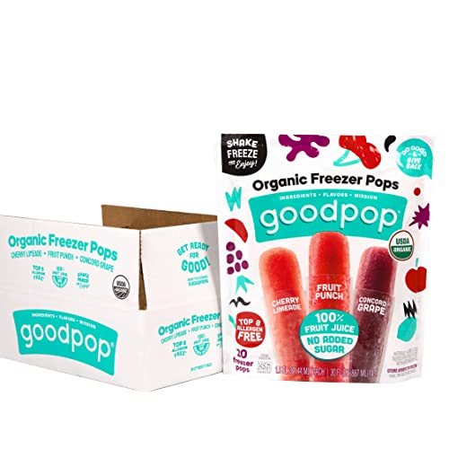 GoodPop Organic Freezer Pops - 100% Juice, No Added Sugar - 20ct