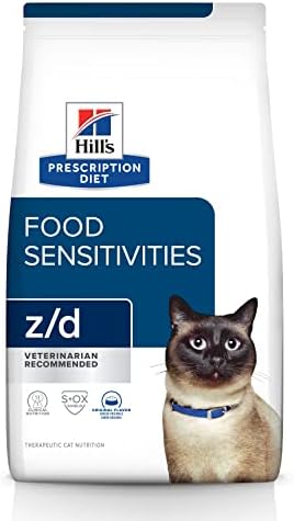 Hill's Prescription Diet z/d Skin/Food Sensitivities Dry Cat Food, Veterinary Diet, 4 lb. Bag