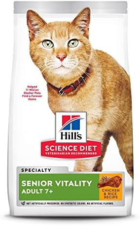 Hill's Science Diet Adult 7+ Senior Vitality Dry Cat Food, 6 lb. Bag
