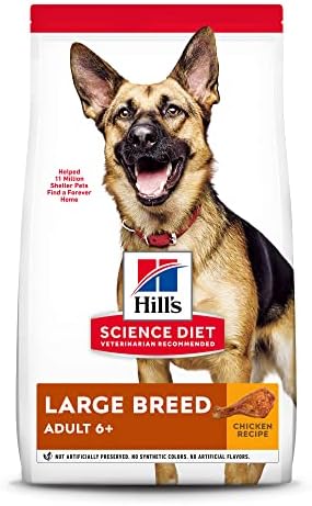 Hill's Science Diet Dry Dog Food, Large Breed Adult 6+ Senior, Chicken, Barley & Rice Recipe, 15 lb. Bag