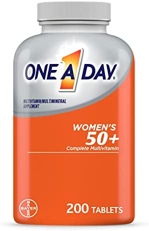 One A Day Women’s 50+ Multivitamins, Multivitamin for Women with Vitamin A, C, D, E and Zinc for Immune Health Support*, Calcium & more, 200 Count