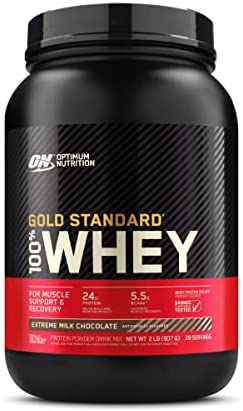 Optimum Nutrition Gold Standard 100% Whey Protein Powder, Extreme Milk Chocolate, 2 Pound (Packaging May Vary)