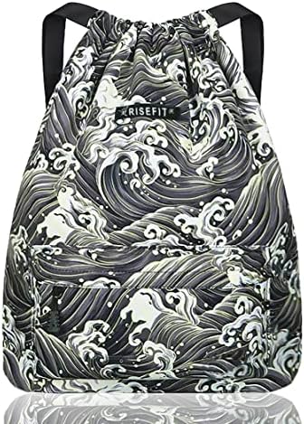 Risefit Waterproof Drawstring Bag, Gym Bag Sackpack Sports Backpack for Men Women