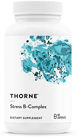 Thorne Stress B-Complex - Vitamins B2, B6, B12, and Folate in Highly-Absorbable and Active Forms - Extra Vitamin B5 for Adrenal Support, Stress Management and Immune Function - 60 Capsules