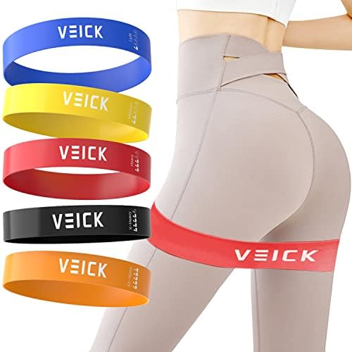 VEICK Resistance Bands Set,Fabric Workout Bands,Exercise Loop Bands,3 Level Hip Fitness Glute Bands, for Legs, Squat Training
