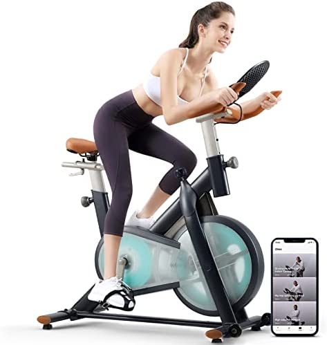 mobifitness Exercise Bike for Home I Indoor Stationary Bluetooth Cycling Bike for Home with Magnetic Resistance, Turbo Workout Spinning Bike, 330lbs Weight Capacity with iPad Holder