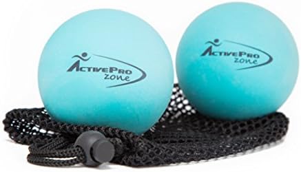 ActiveProZone Therapy Massage Ball - Instant Muscle Pain Relief. Proven Effective for Myofascial Release, Deep Tissue Pressure, Yoga & Trigger Point Treatments. Set - 2 Extra Firm Balls W/Mesh Bag.