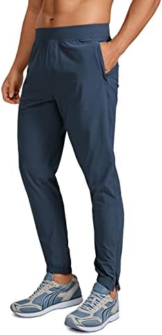 CRZ YOGA Men's Lightweight Joggers Pants - 29" Quick Dry Workout Pants Track Running Gym Athletic Pants with Zipper Pockets