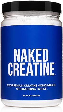 Pure Micronized Creatine Monohydrate – 100 Servings - 500 Grams, 1.1LB Bulk, Vegan, Non-GMO, Gluten Free, Soy Free. Aid Strength Gains, No Artificial Ingredients - Naked CREATINE